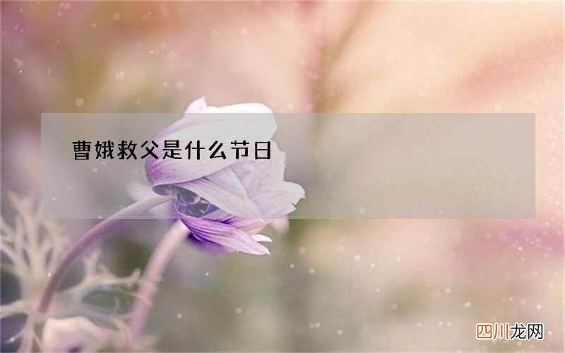 曹娥救父是什么节日