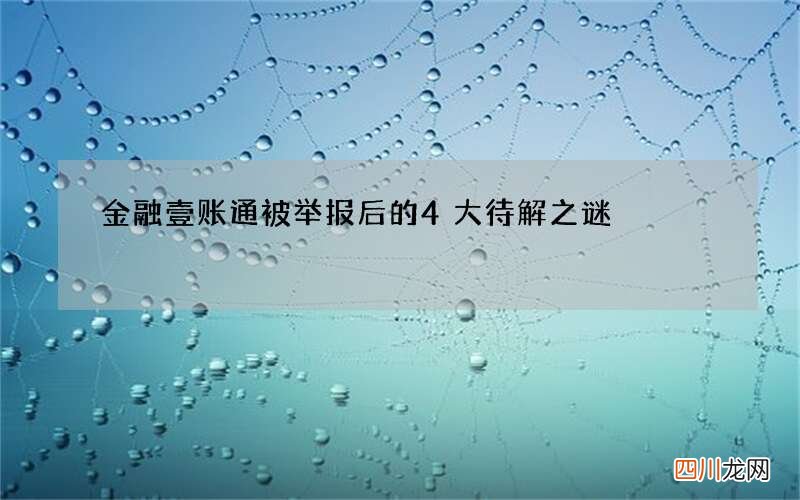 金融壹账通被举报后的4大待解之谜