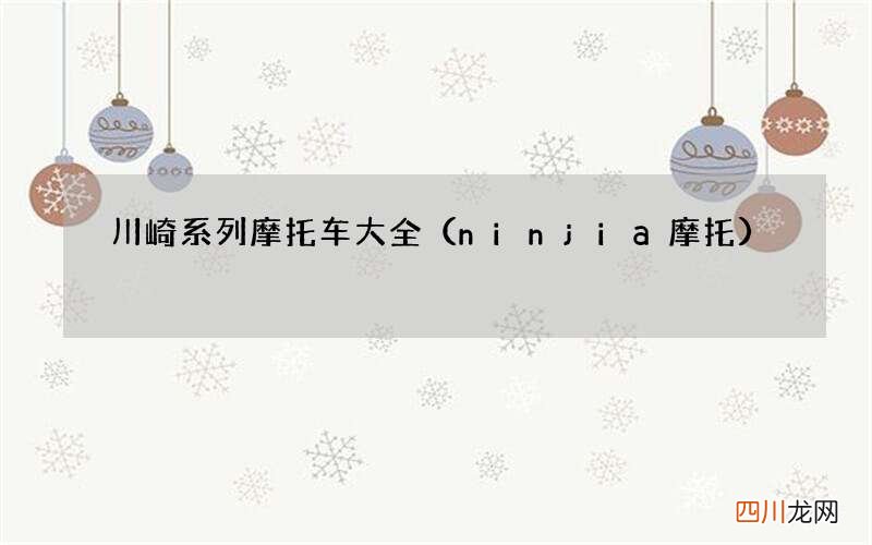 ninjia摩托 川崎系列摩托车大全