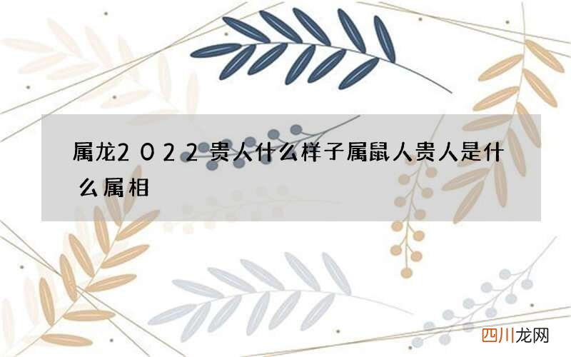属龙2022贵人什么样子 属鼠人贵人是什么属相