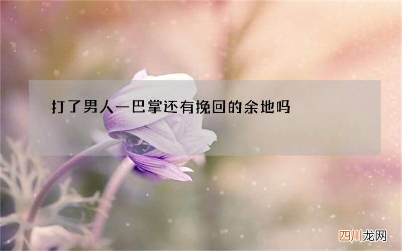 打了男人一巴掌还有挽回的余地吗