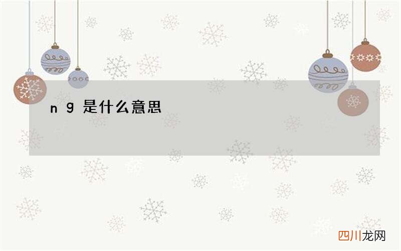 ng是什么意思
