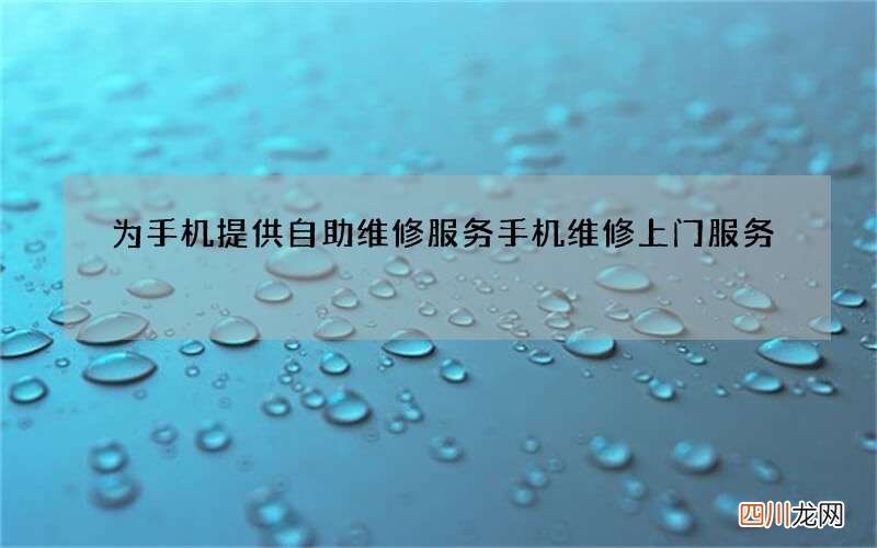 为手机提供自助维修服务 手机维修上门服务