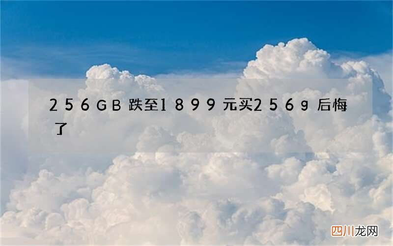 256GB跌至1899元 买256g后悔了