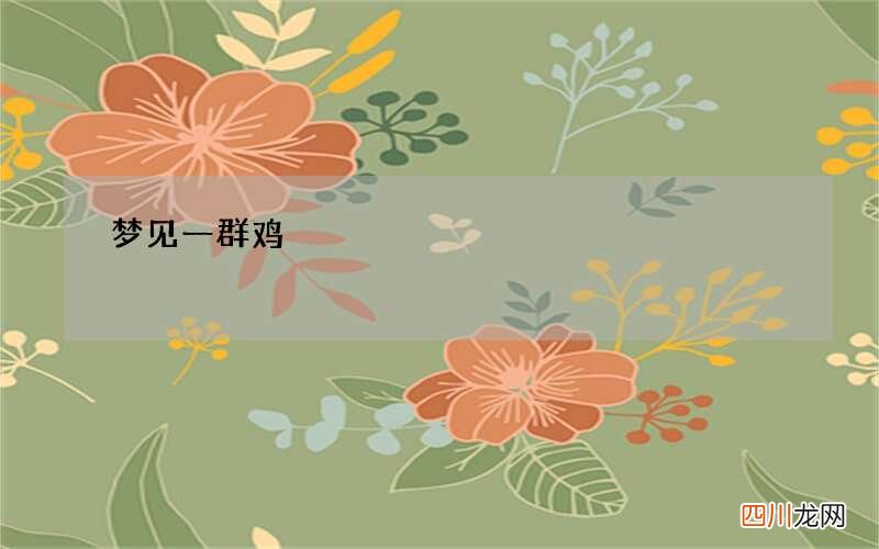 梦见一群鸡
