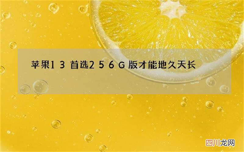 苹果13首选256G版才能地久天长