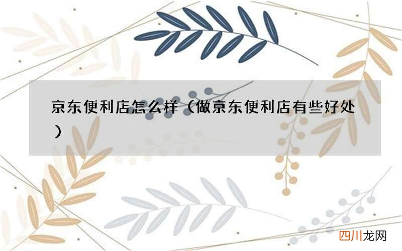 做京东便利店有些好处 京东便利店怎么样