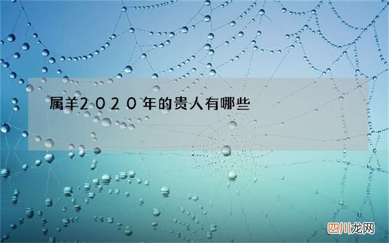 属羊2020年的贵人有哪些