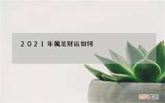 2021年属龙财运如何