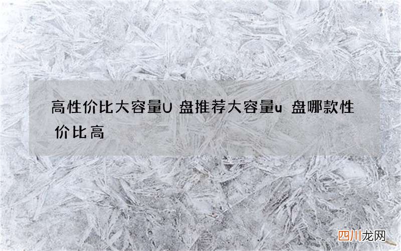 高性价比大容量U盘推荐 大容量u盘哪款性价比高