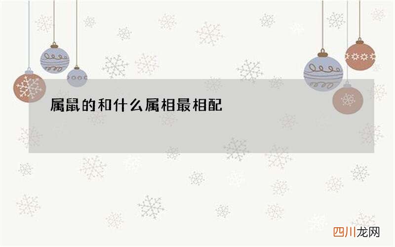 属鼠的和什么属相最相配