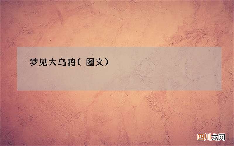 梦见大乌鸦