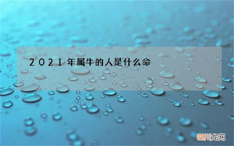 2021年属牛的人是什么命