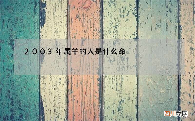 2003年属羊的人是什么命
