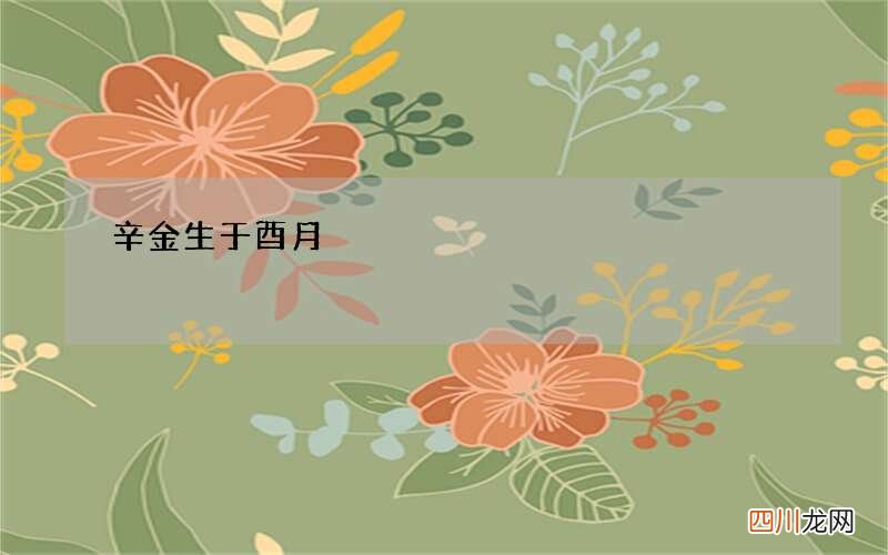 辛金生于酉月