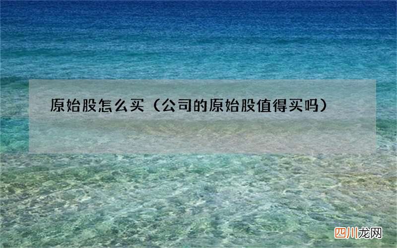 公司的原始股值得买吗 原始股怎么买