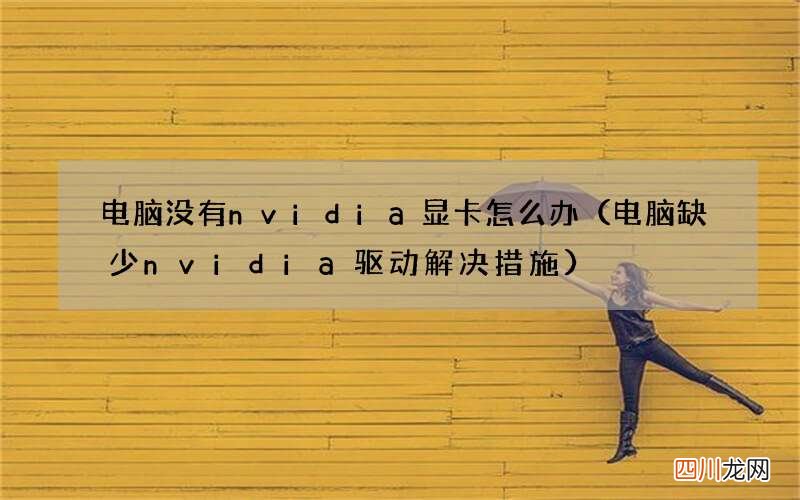 电脑缺少nvidia驱动解决措施 电脑没有nvidia显卡怎么办