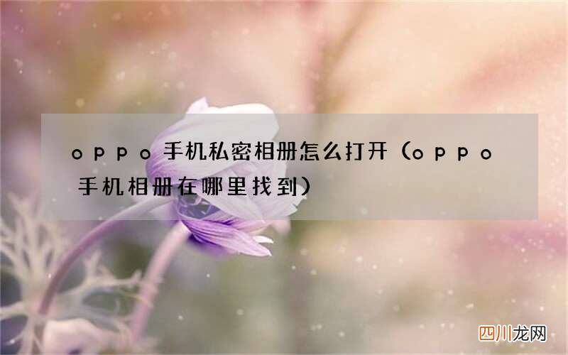 oppo手机相册在哪里找到 oppo手机私密相册怎么打开