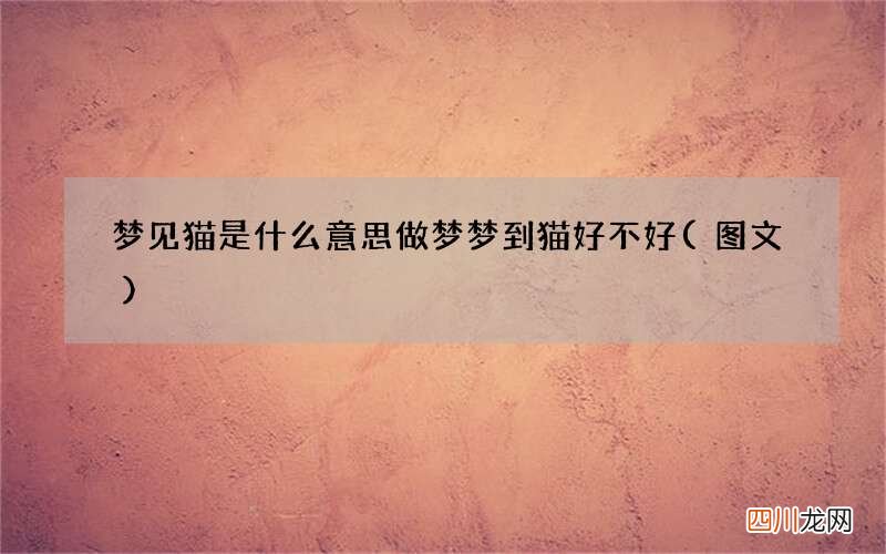 梦见猫是什么意思 做梦梦到猫好不好