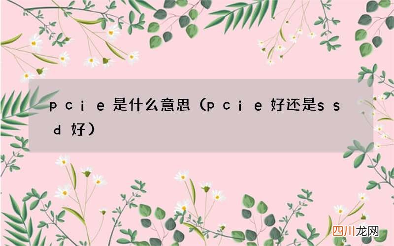 pcie好还是ssd好 pcie是什么意思