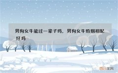 男狗女牛能过一辈子吗，男狗女牛婚姻相配好吗
