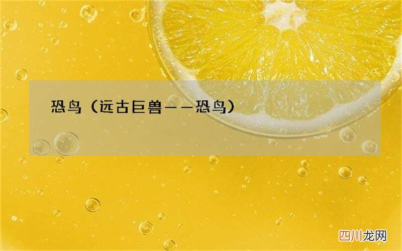远古巨兽——恐鸟 恐鸟