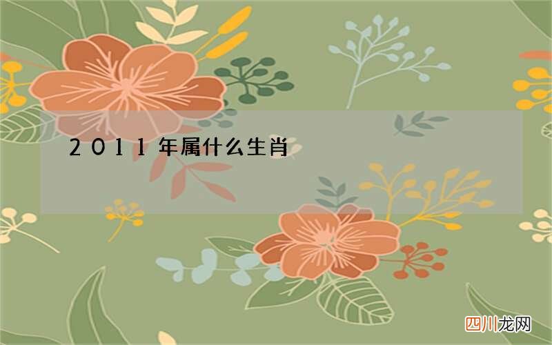 2011年属什么生肖