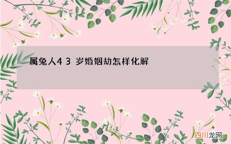 属兔人43岁婚姻劫怎样化解