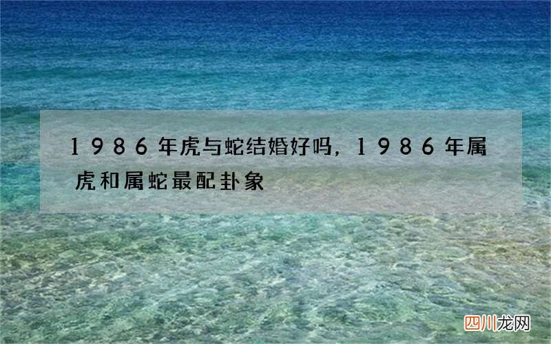 1986年虎与蛇结婚好吗，1986年属虎和属蛇最配卦象
