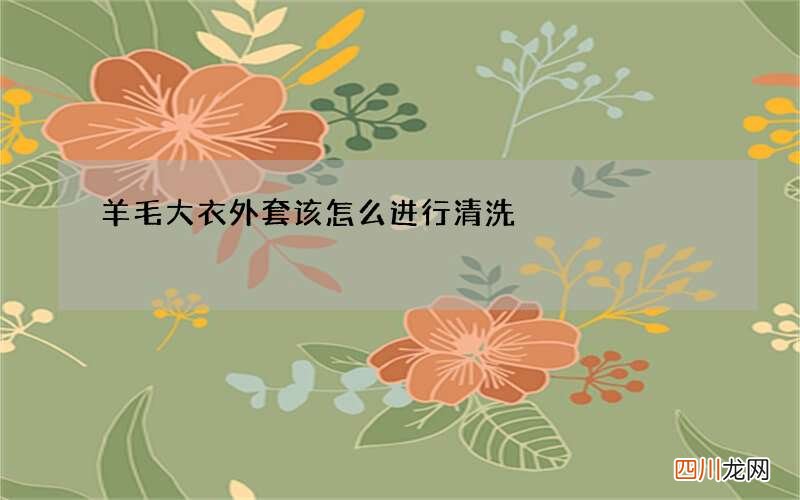 羊毛大衣外套该怎么进行清洗