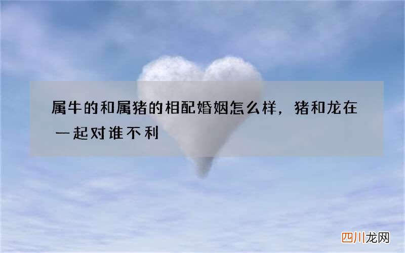属牛的和属猪的相配婚姻怎么样，猪和龙在一起对谁不利