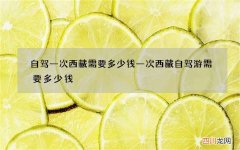 自驾一次西藏需要多少钱 一次西藏自驾游需要多少钱
