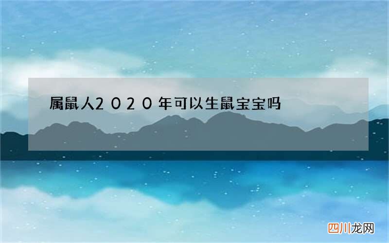 属鼠人2020年可以生鼠宝宝吗