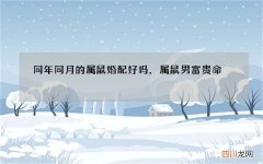 同年同月的属鼠婚配好吗，属鼠男富贵命