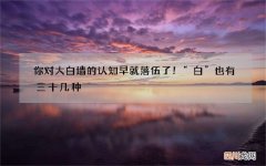 你对大白墙的认知早就落伍了！“白”也有三十几种，装好了很享受