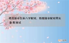 情侣算命生辰八字配对，婚姻算命配对男女免费测试