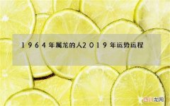 1964年属龙的人2019年运势运程