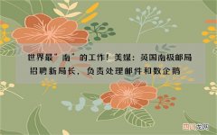 世界最“南”的工作！美媒：英国南极邮局招聘新局长，负责处理邮件和数企鹅
