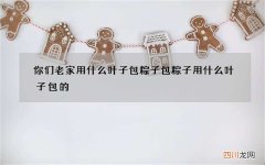 你们老家用什么叶子包粽子 包粽子用什么叶子包的