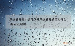 风热感冒喝牛奶可以吗 风热感冒是因为什么原因引起的