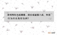 净利两年内或翻番、股价或能涨八成，外资行为什么看好吉利？