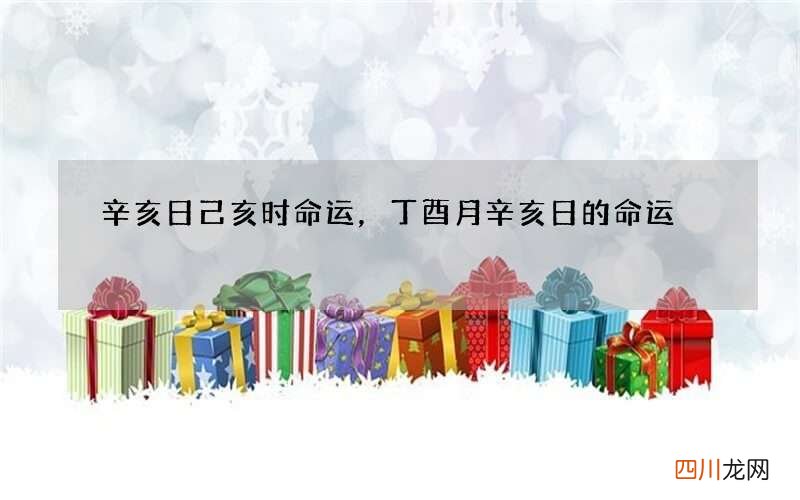 辛亥日己亥时命运，丁酉月辛亥日的命运
