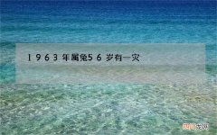 1963年属兔56岁有一灾，通常应该怎么化解