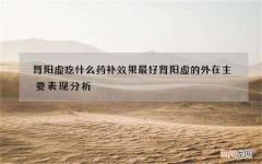 肾阳虚吃什么药补效果最好 肾阳虚的外在主要表现分析