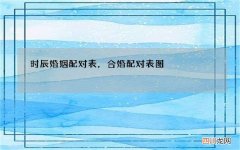 时辰婚姻配对表，合婚配对表图