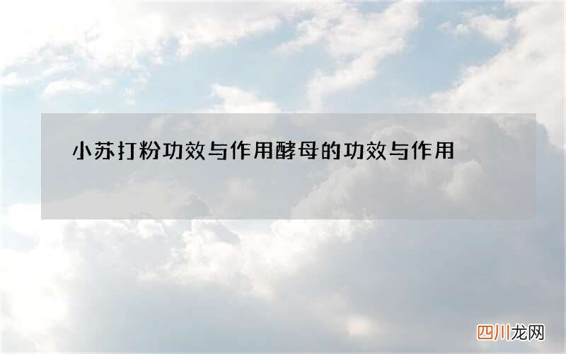 小苏打粉功效与作用 酵母的功效与作用