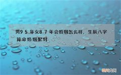 男95年女87年会婚姻怎么样，生辰八字算命婚姻配对