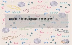 聪明孩子的特征 聪明孩子的特征是什么?