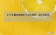 69年属鸡的晚年子女运如何，有什么收获