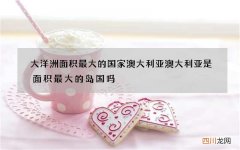 大洋洲面积最大的国家澳大利亚 澳大利亚是面积最大的岛国吗